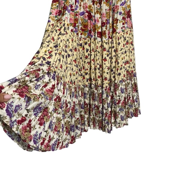 PRAIRIE FIRE vintage cottagecore western Boho floral flowy RANCH skirt-SZ-M - Picture 7 of 9